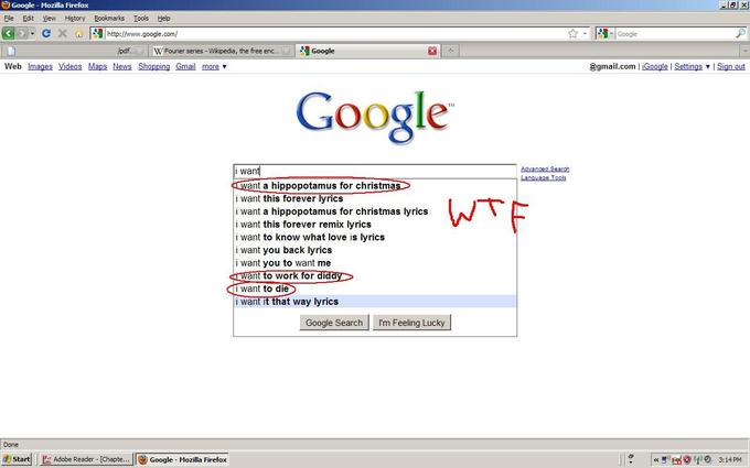 Google Search Box Suggestions 