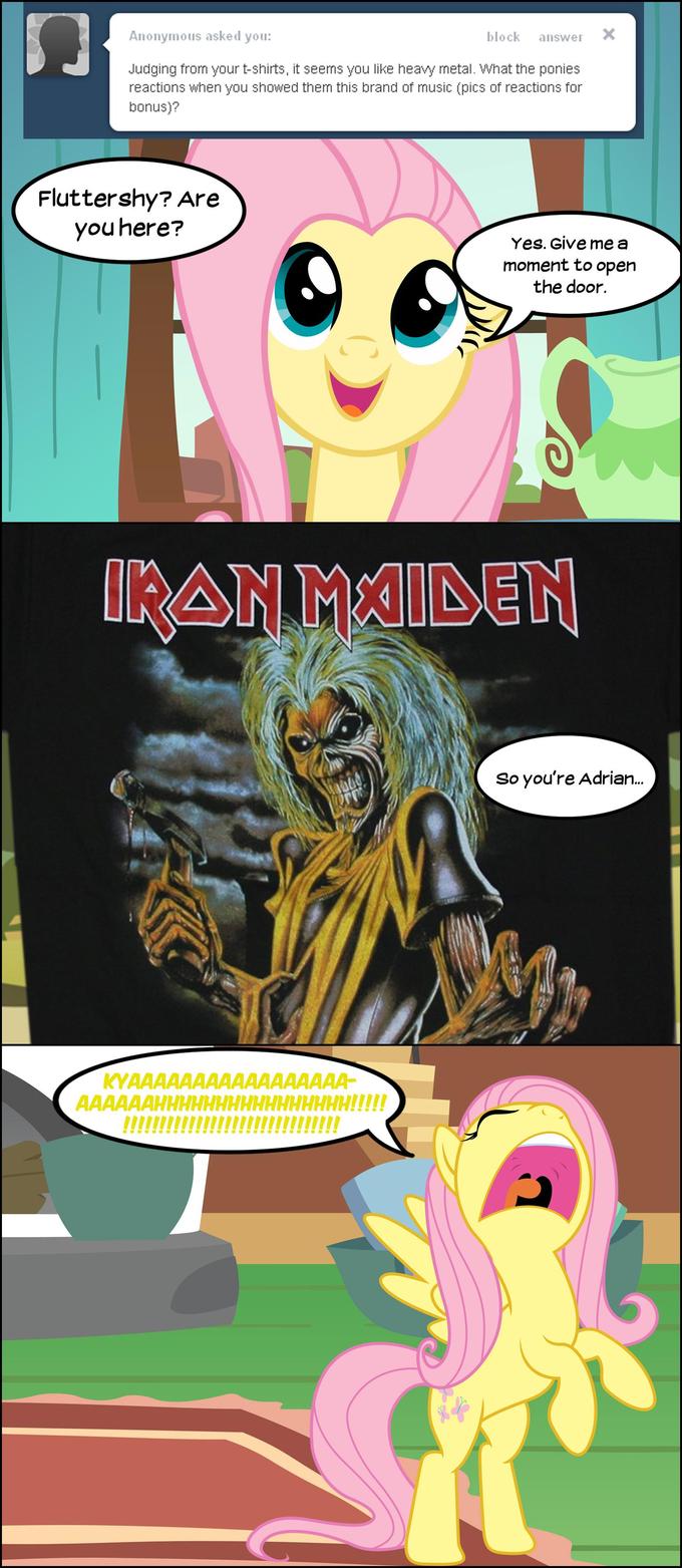 Fluttershy doesn't like Heavy Metal