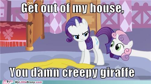 Sweetie Belle is a giraffe now?