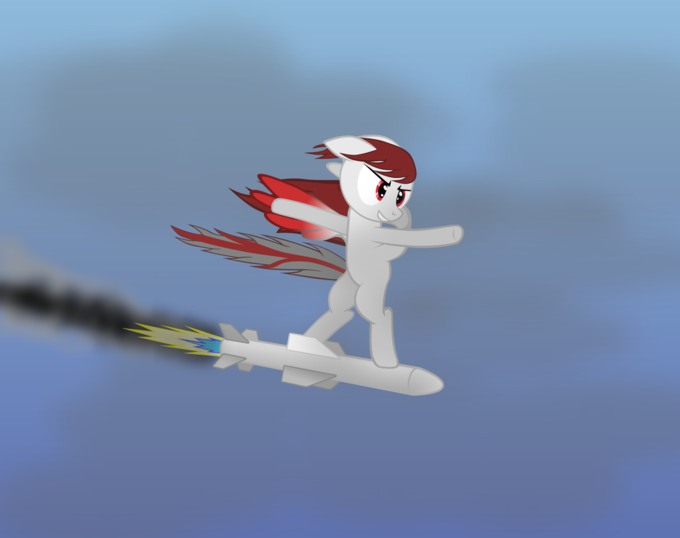 Solo Wing Pixy surfing a missile