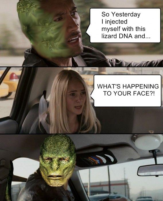 The Rock Driving Lizard Meme