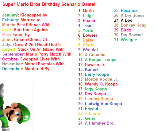 Super Mario Bros Bday