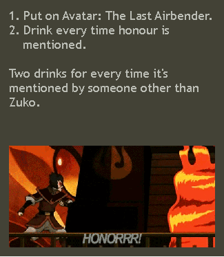 The Last Airbender Drinking Game