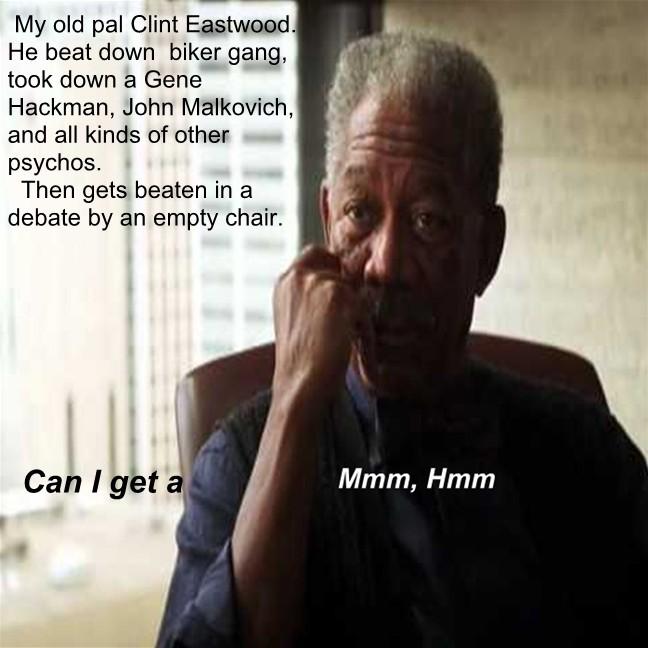 Morgan Freeman Mmm,Hmm moment about clint eastwood