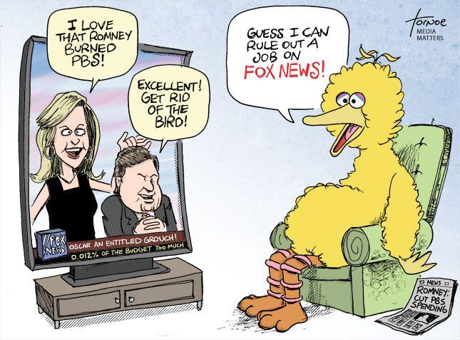 Unemployed Big Bird Watches Fox