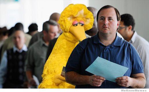 Big Bird Unemployment Line