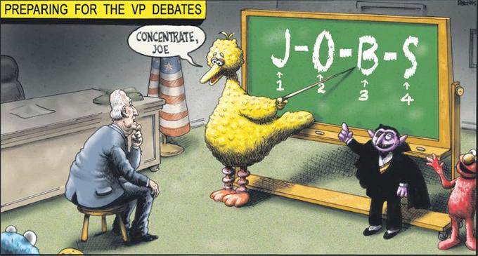 Big Bird Helps Joe Prepare for VP Debates
