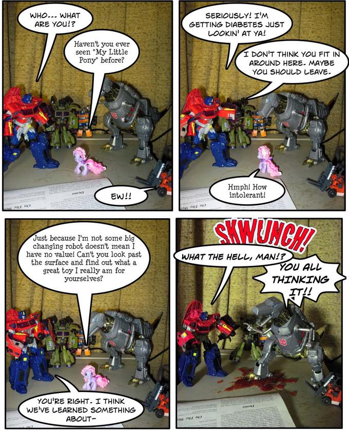 Me, Grimlock, smash Pony!