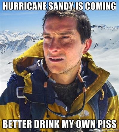 Man vs Hurricane Sandy