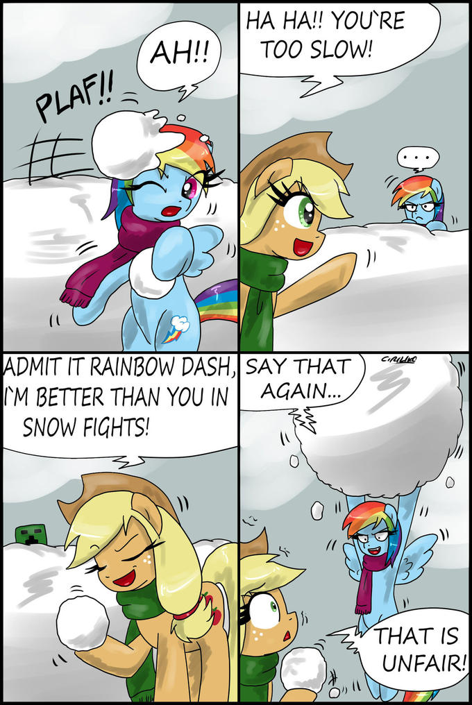 Snow fight time!