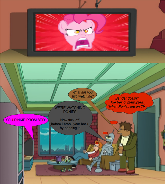 Never interrupt Bender when watching Ponies