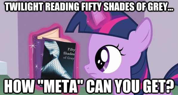 twilight reading fifty shades of grey...how "meta" can you get?