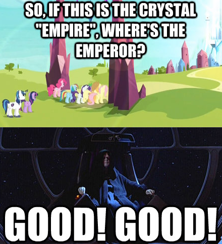 so, if this is the crystal "empire", where's the emperor?