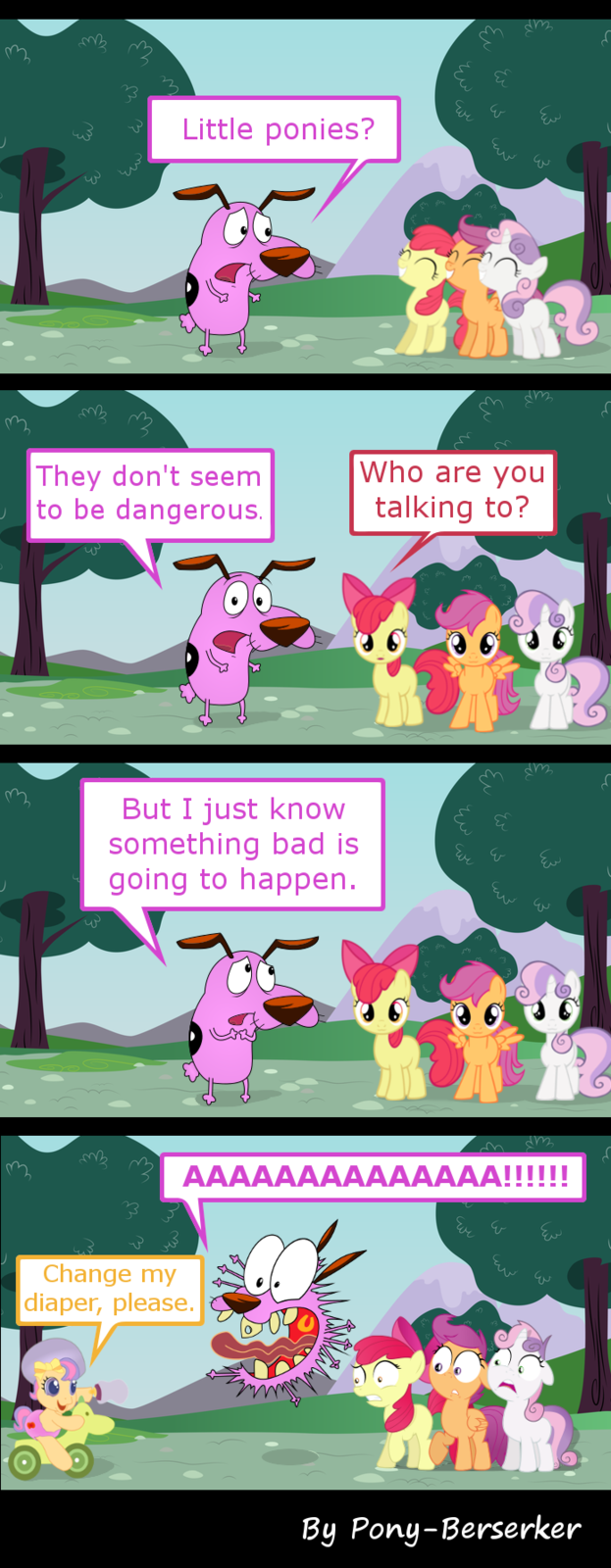 Courage The Cowardly Dog Meets Ponies