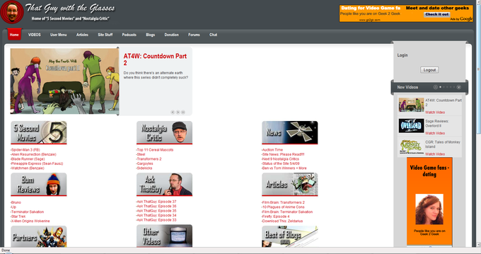 Old TGWTG.com site design