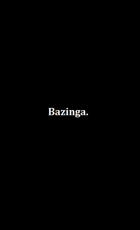 Minimalist Bazinga Meme Poster