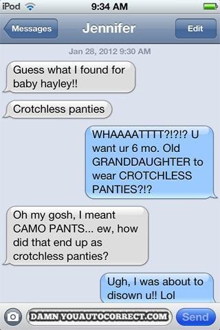 Crotchless panties?