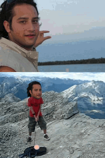 Forced Perspective Fail: Never Give Up