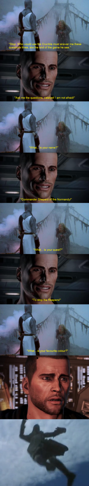ME3 versus Monty Python