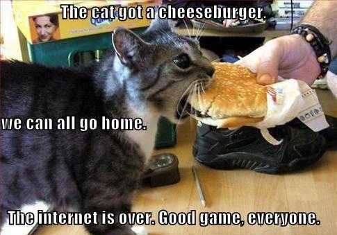 Pack up, everyone. Wait nevermind, it's just a hamburger.