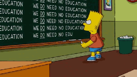 Bart Simpson's Chalkboard History