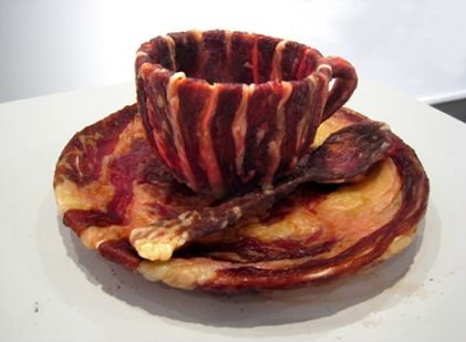 Bacon Plates Cups and Silverware