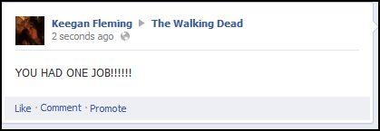 You had one job Walking Dead! One!