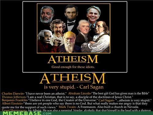 Funny Refrigerator Magnet – 'Atheism Is Good Enough For These Idiots' Novelty Message (3" X 2")