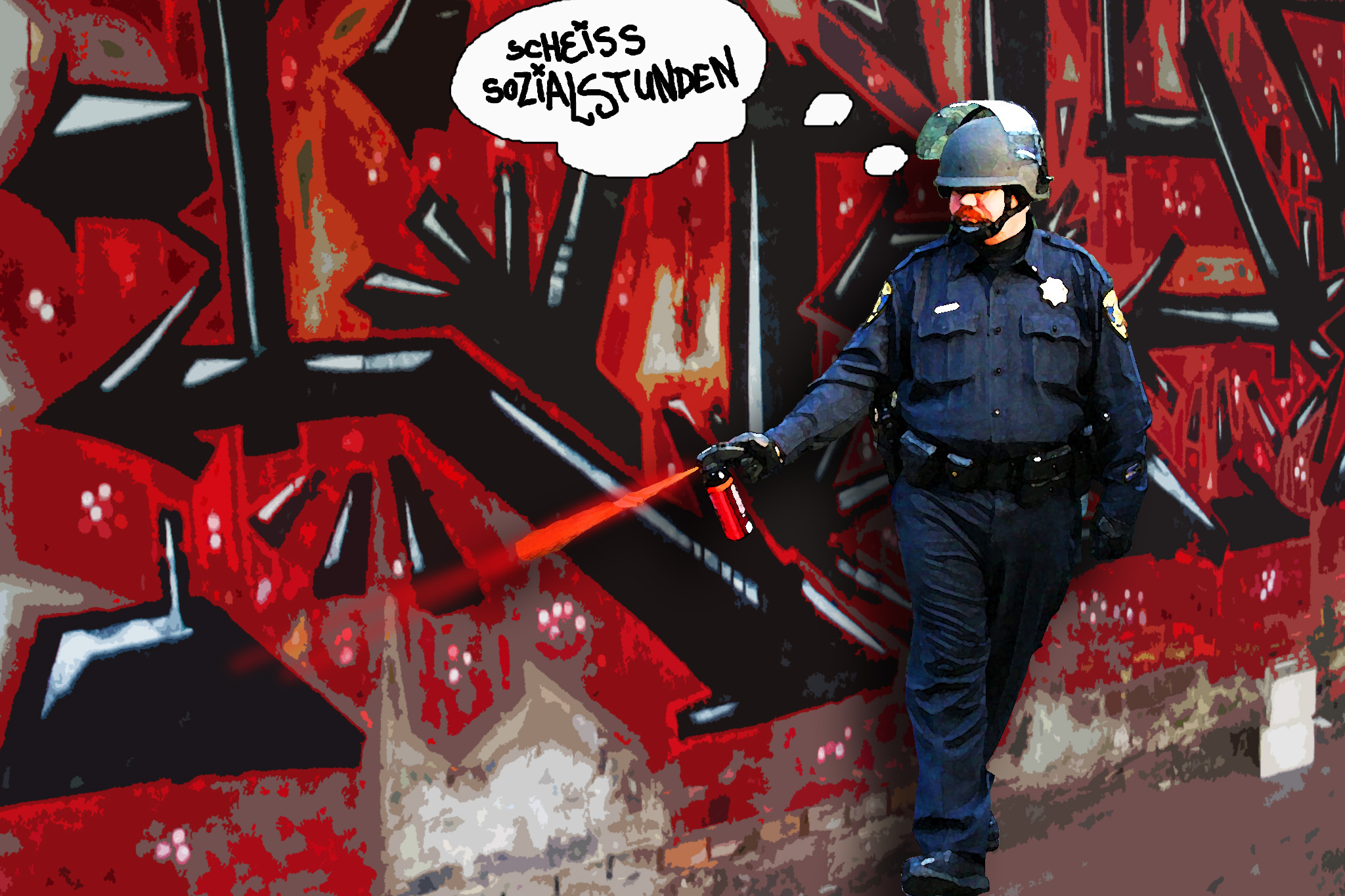 [Image 217203] Casually Pepper Spray Everything Cop Know Your Meme