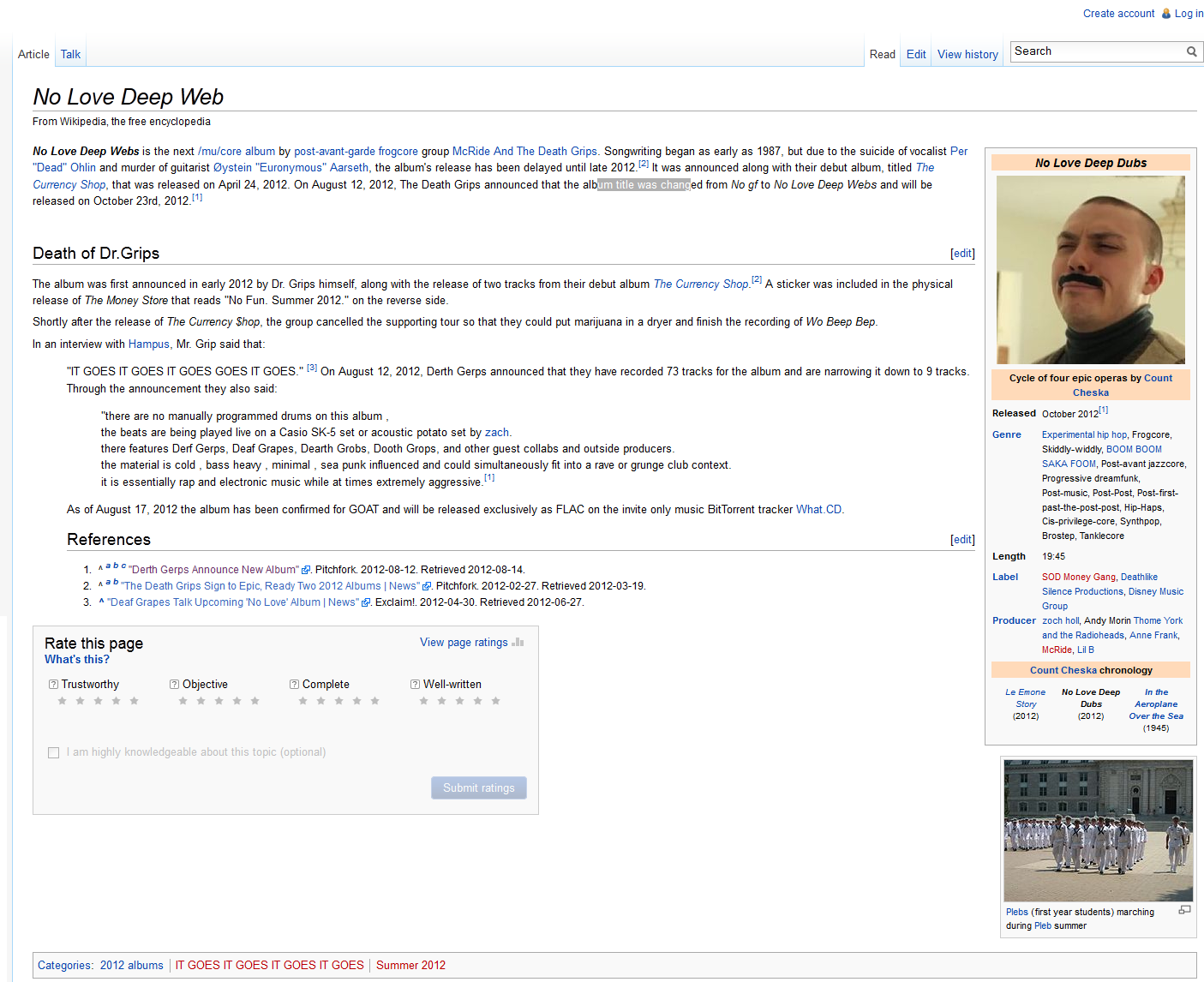 [Image 520556] No Love Deep  Alternate Album Art Know Your Meme