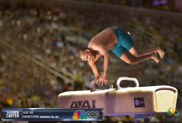 Rio 2016 Gymnastics With Shawn Carter Jay Z Diving Know Your Meme