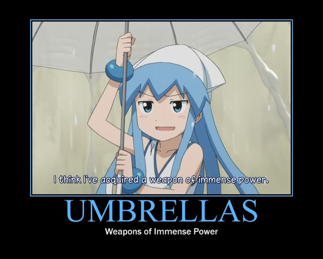 Umbrellas Weapons of immense power Squid Girl / Shinryaku! Ika