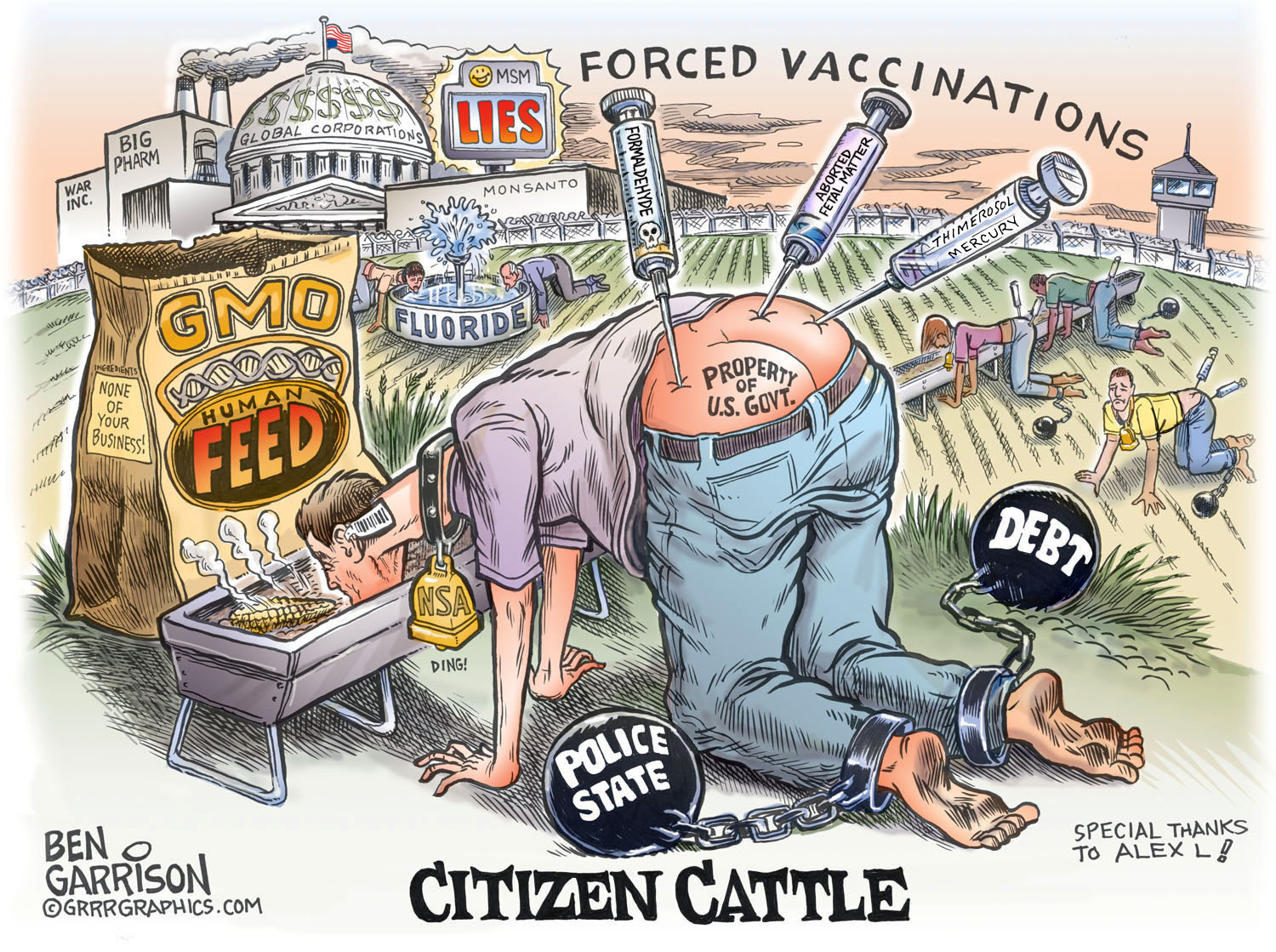 Citizen CATTLE owned by Big Government | Ben Garrison | Know Your Meme