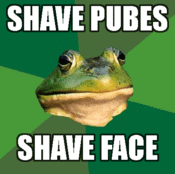 Foul_bachelor_frog_shave_pubes_face