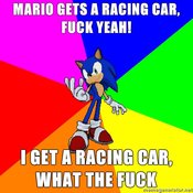 Disappointing-hedgehog-mario-gets-a-racing-car-fuck-yeah-i-get-a-racing-car-what-the-fuck